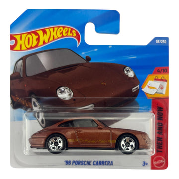 Hot Wheels '96 Porsche Carrera [Brown] Then & Now 4/10, 98/250, 1:64 Scale Diecast Toy Vehicle