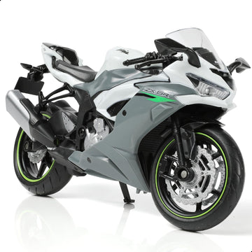 Risopen 1:12 Motorcycle Model Toy for Kawasaki Ninja ZX-6R Metal Die-cast with Plastic Motorcycle Model No Assembly Required Mini Finished Moto Gift