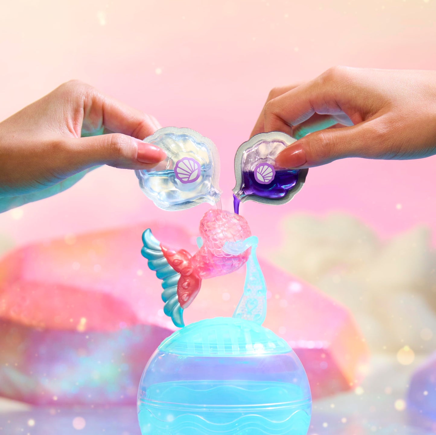 LOL Surprise Mermaids Makeover Magic Tots with DIY Wearable Lip Gloss Makeup for You and Your Doll, Fun Water Play, Gift for Kids Ages 4+