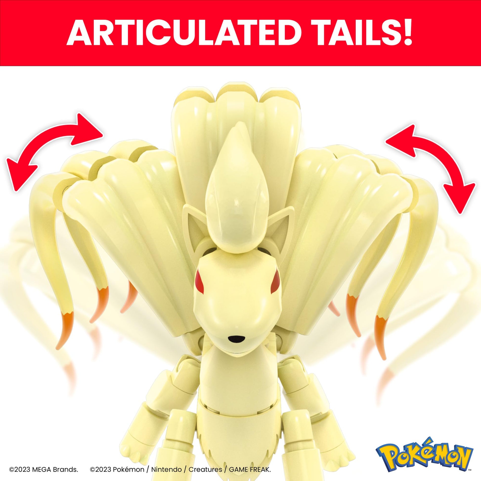Mega Pokémon Evolution of Vulpix 2 Figures (Vulpix and Ninetals) 145 Building Blocks, Toy +7 Years (Mattel HTH79)