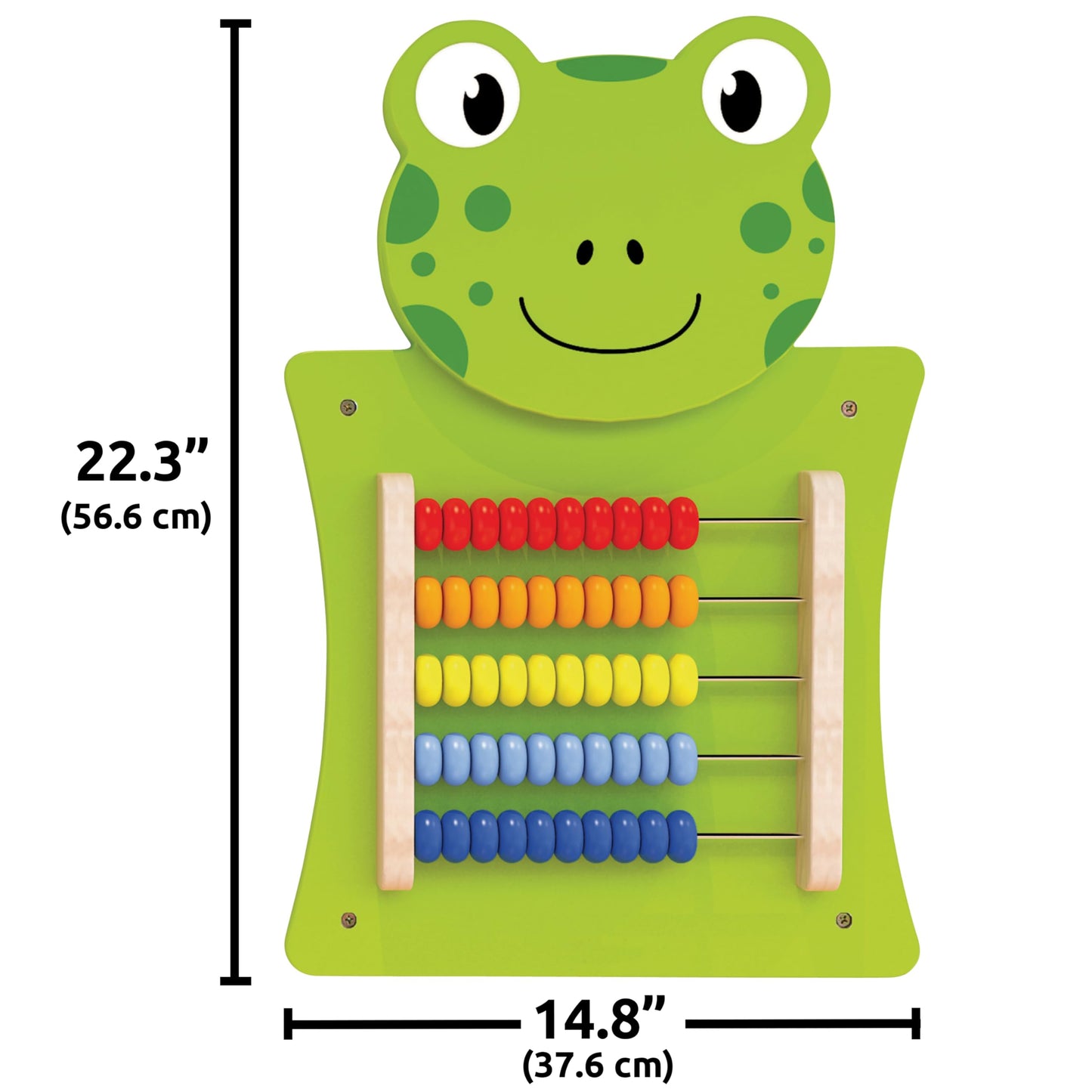 SPARK & WOW Frog Activity Wall Panel | Ages 18m+ | Montessori Sensory Wall Toy | Abacus Activity | Busy Board | Toddler Room Decor