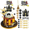 SWIMDOG 26 PCS Wizard Birthday Cake Topper Decorations, Wizard Party Supplies, Glitter Themed Cupcake Decorations