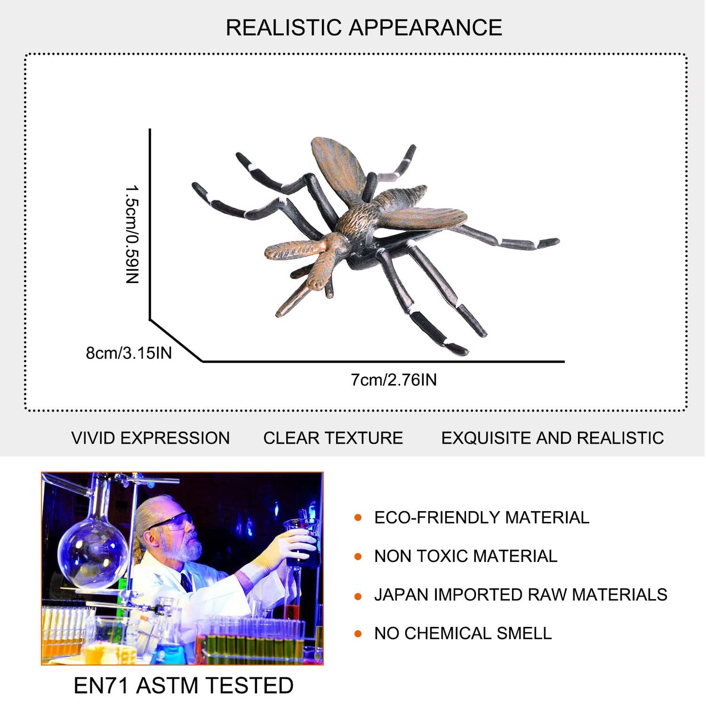 FLORMOON Realistic Animal Figures Mosquito Figurines Insect Toy, Science Project, Cake Topper, Early Educational Toys Birthday for Toddlers Kids Age 3