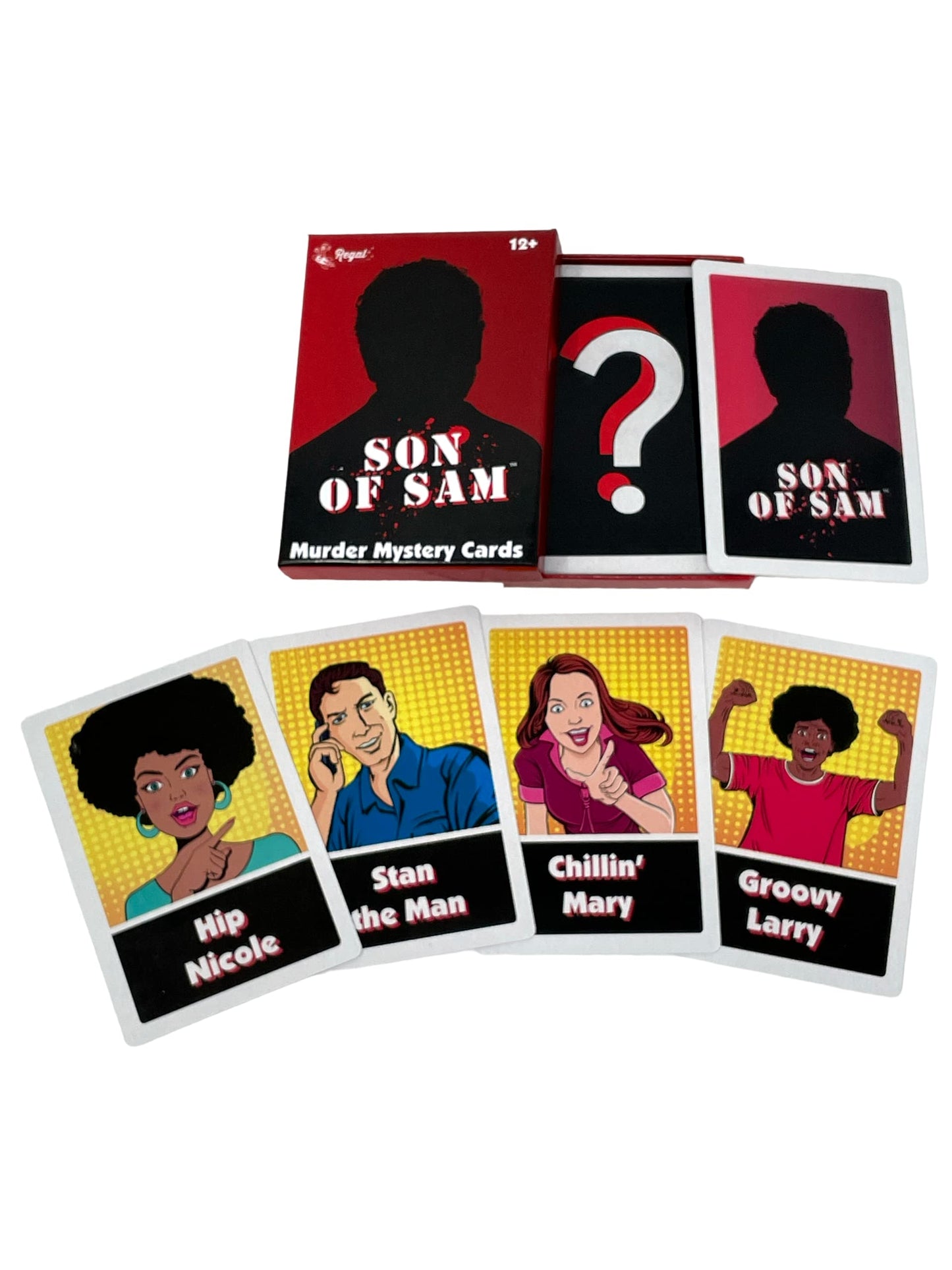 Regal Games - Son of Sam - Murder Mystery Card Game - for Holidays, Game Nights, and Parties - 5”x 2” Card Size - 54 Count - Up to 26 Players, Ages