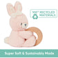 GUND Baby Sustainable Bunny Ring Rattle, Stuffed Animal Plush Made from 100% Recycled Plush Materials, Wooden Rattle for Babies and Newborns, Pink,