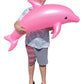 Huge 40" Pearlized Dolphin INFLATE Inflatable Pool Toy Beach Poolside Aquatic Themed Decor Birthday Party Buffet Table Decoration (Pink - 1 Pack)