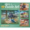 Bits and Pieces - 4-in-1 Multi-Pack 500 Piece Jigsaw Puzzles for Adults - Jigsaw Puzzle Set Bundle by Artist John Sloane, Completed Puzzle Size: 16" x