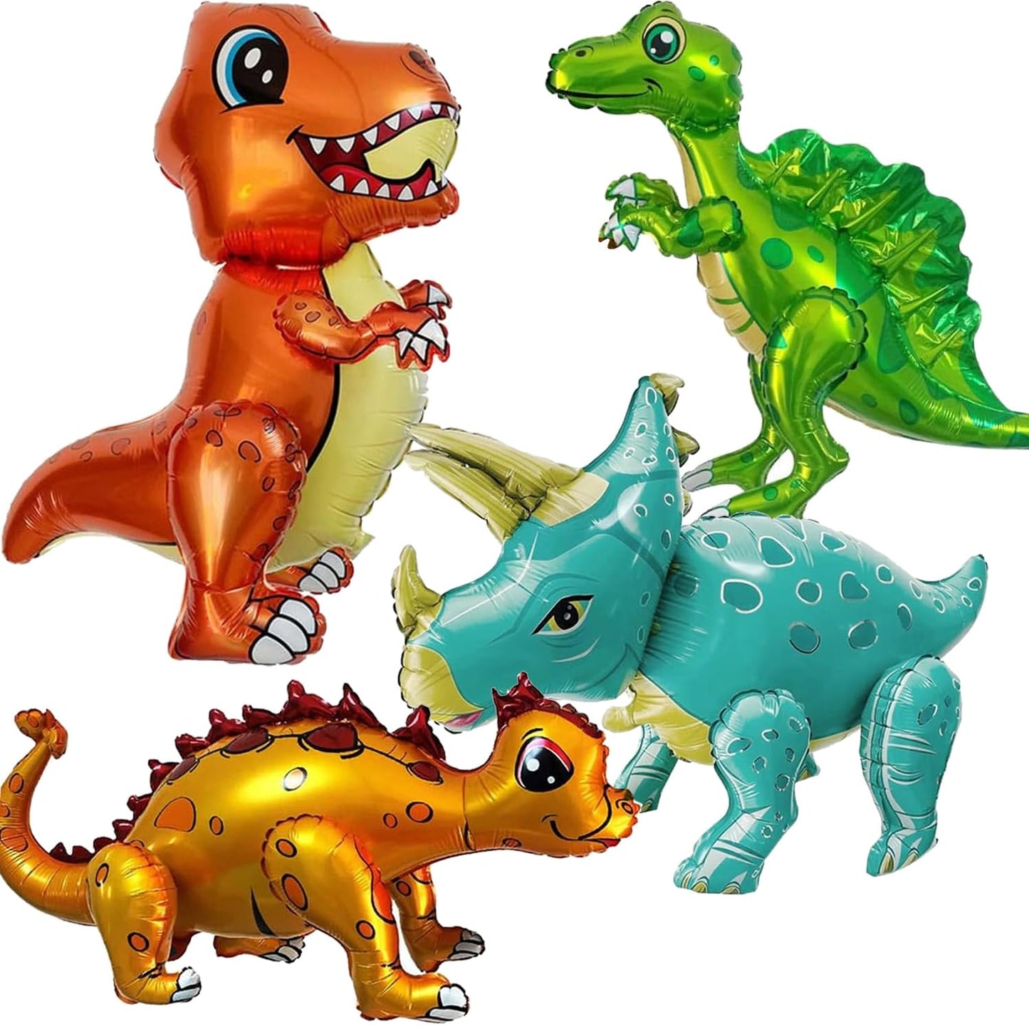 Giant 3D Dinosaur Balloon for Birthday Party Decorations, Cute Self Standing Dino Balloons, Aluminium Foil Balloons for Birthday Party Supplies Decor