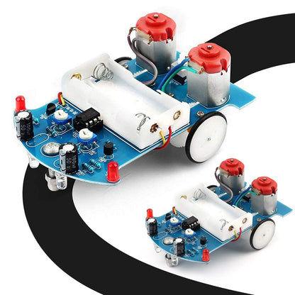 MiOYOOW 2 Pack Line Following Robot Car Kit, Beginners Smart Car Soldering Practice Kit STEM Educational Electronics Soldering Projects for School