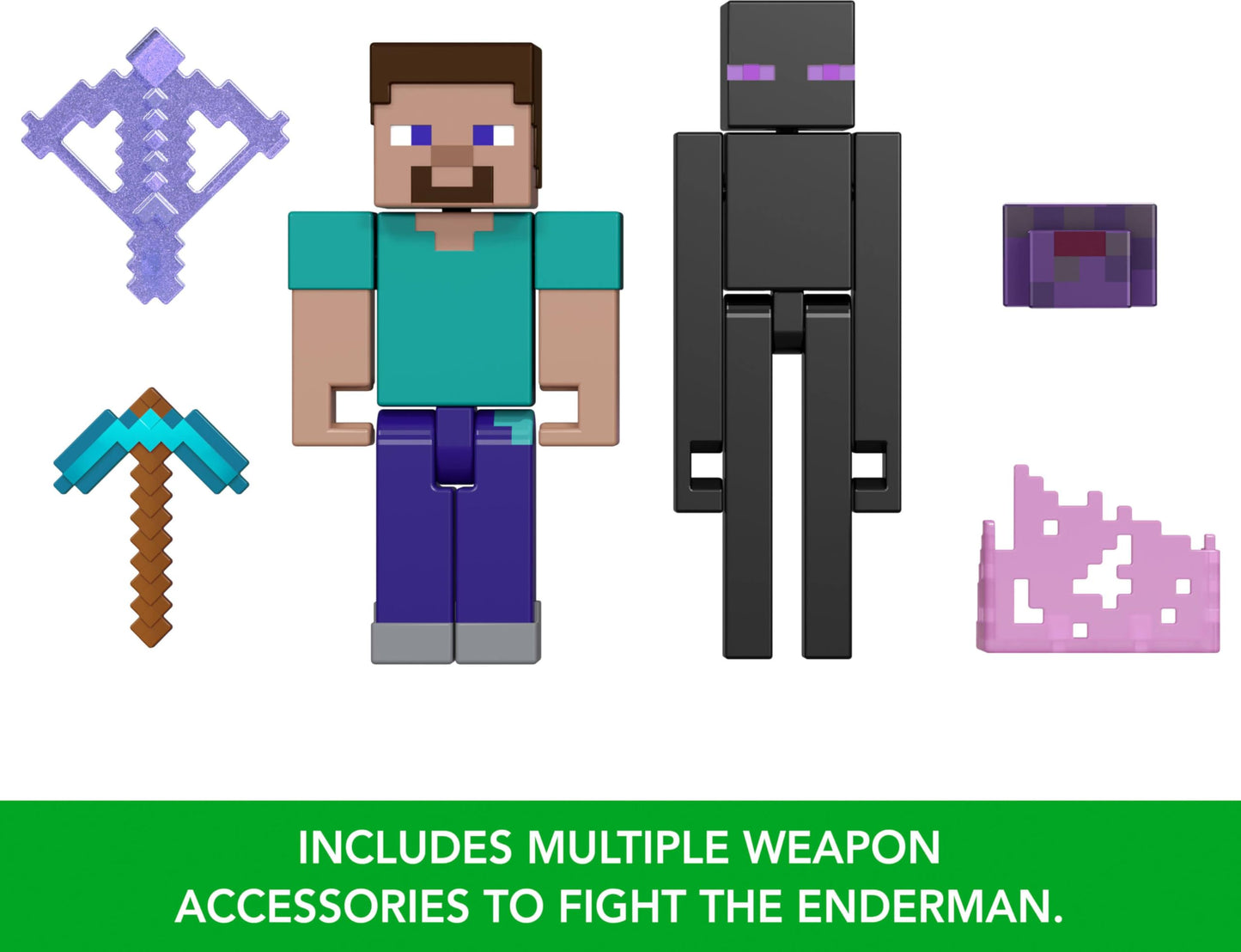 Mattel Minecraft HTN26 Entrance of Fear Kids Figure Playset with Steve and Enderman Characters Ages 6+ Multi
