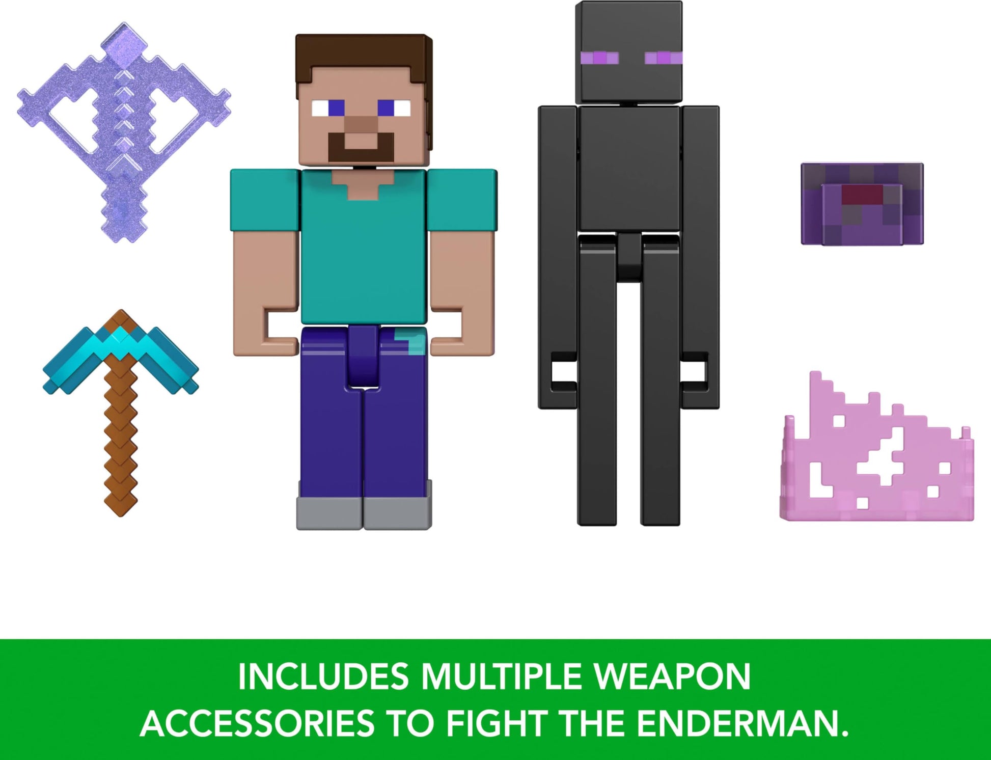 Mattel Minecraft HTN26 Entrance of Fear Kids Figure Playset with Steve and Enderman Characters Ages 6+ Multi