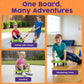 Hurtle Scooter Board for Kids with Safety Handles - Heavy Duty Gym Floor Scooter with 360° Wheels for PE, Indoor Active & Sensory Play - Supports 200