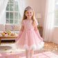 xieketn 9 Pcs Pink Princess Dress Up Accessories Set, Princess Crown Gloves Fairy Magic Wand for Halloween, Princess Jewelry with Glinda Wand