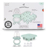 Moss and Fawn Baby's First Bites Bundle - Silicone Frozen Breast Milk Popsicle Kit with Forage Feeder & Teething Popsicle Ice Cube Tray - BPA, PVC