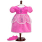 Sophia's 15" Baby Doll 2 pc. Embroidered Princess Dress and Crown, Hot Pink with Silver Trim