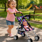 fash n kolor, My First Baby Doll Stroller with Flower Design with Basket in The Bottom- 2 Free Magic Bottles Included