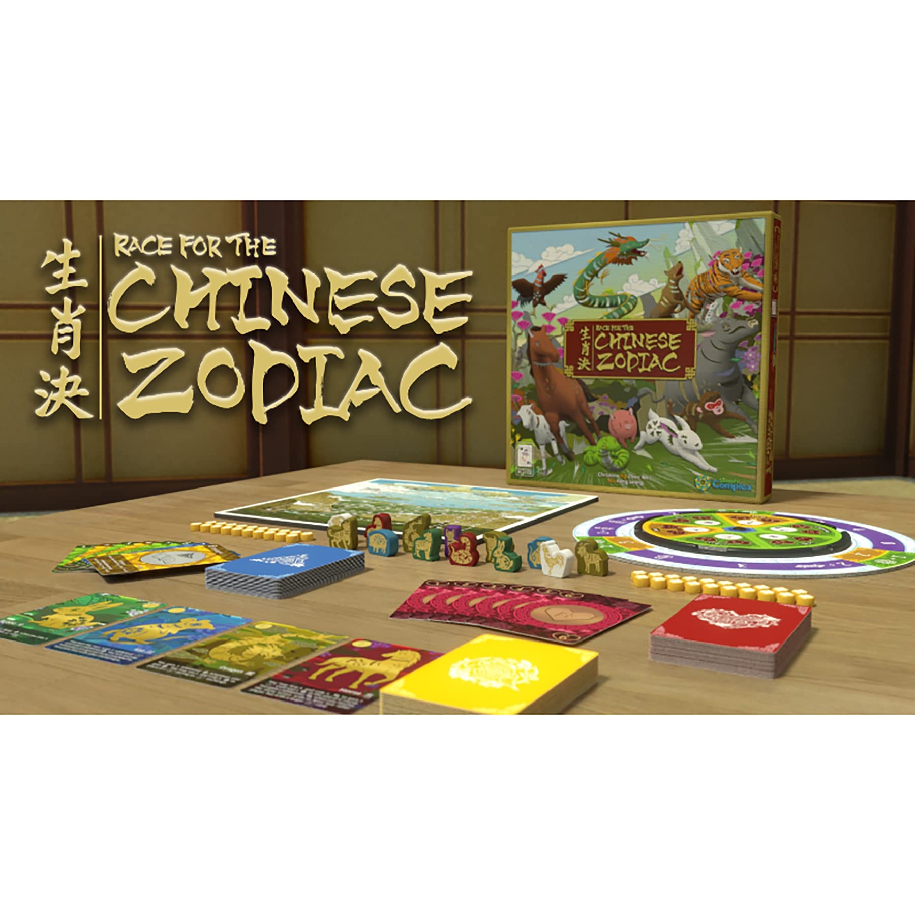 Capstone Games: Race for The Chinese Zodiac - Interactive Simultaneous Card Game, 3-5 Players, Ages 8+, 40 to 70 Min