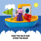 LEGO DUPLO Peppa Pig Boat Trip Bath Toy, Building Block Learning Set for Preschool Kids with 2 Peppa Pig Figures Included, Water Toy Gift Idea