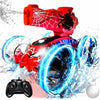 Spider Amphibious Remote Control Car for Boys Kids - 4WD Waterproof 2.4 GHz 360°Rotation RC Stunt Car - Water and Land Pool Toys Cars for 4 5 6 7 8 9