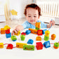 Hape String Shapes Wooden Toy Blocks in 32 Pieces, 3+ Years, Water Based Paint, String