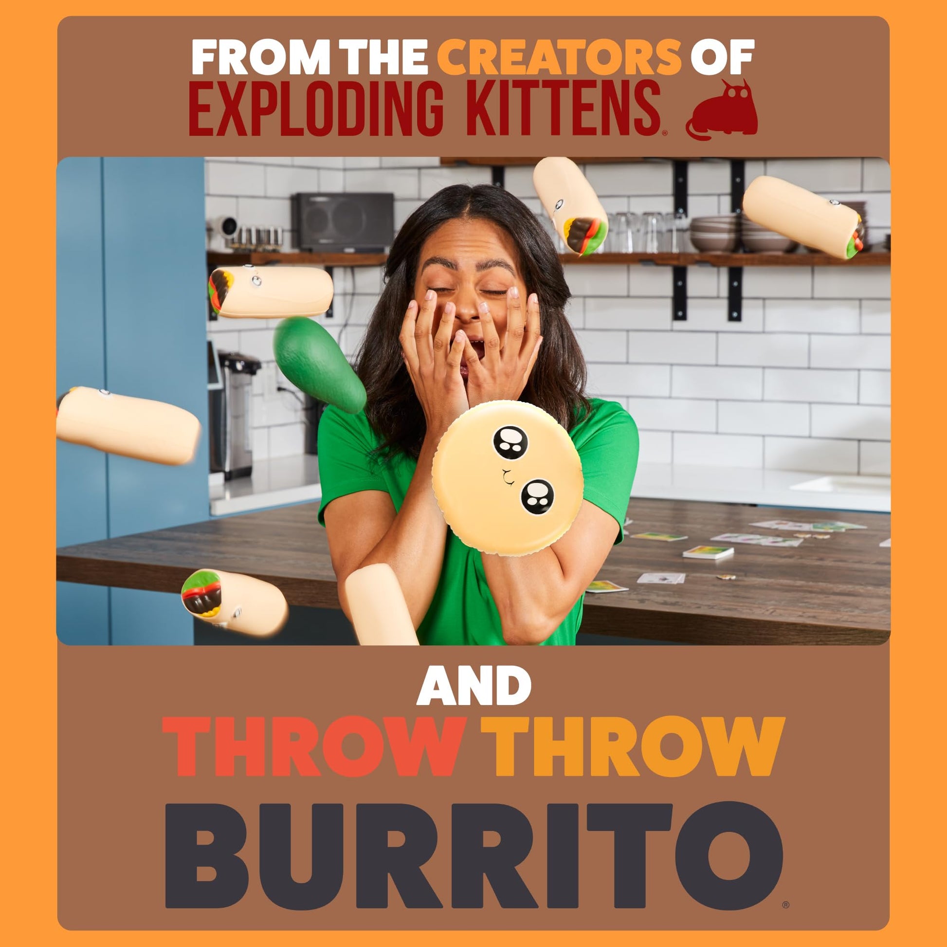 Exploding Kittens Block Block Burrito Expansion Pack 2-6 Players - Ages 7+ - 15 Minutes to Play - Original Game Required, Inflatable Shields - Party
