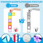 Ryoichi Magnetic Tile,32-Pack Square Magnetic Tiles Refill, 2.95in STEM Building Blocks for Kids, Expandable Educational Construction Toy Set