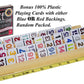 Plastic Trays / Racks for Dominoes OR Playing Card _ Dual Use _ Set of 4 _ Bonus 1 Deck of Ace 100% Plastic Playing Cards (Random backing color of Red