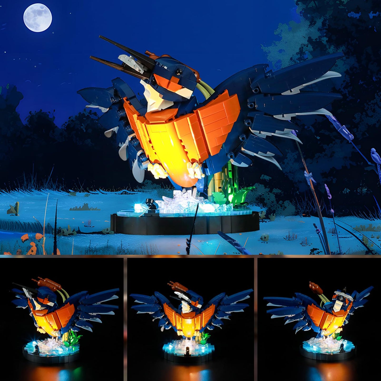 YEABRICKS LED Light for 10331 Icons Kingfisher Bird Building Blocks Model (Building Set NOT Included)
