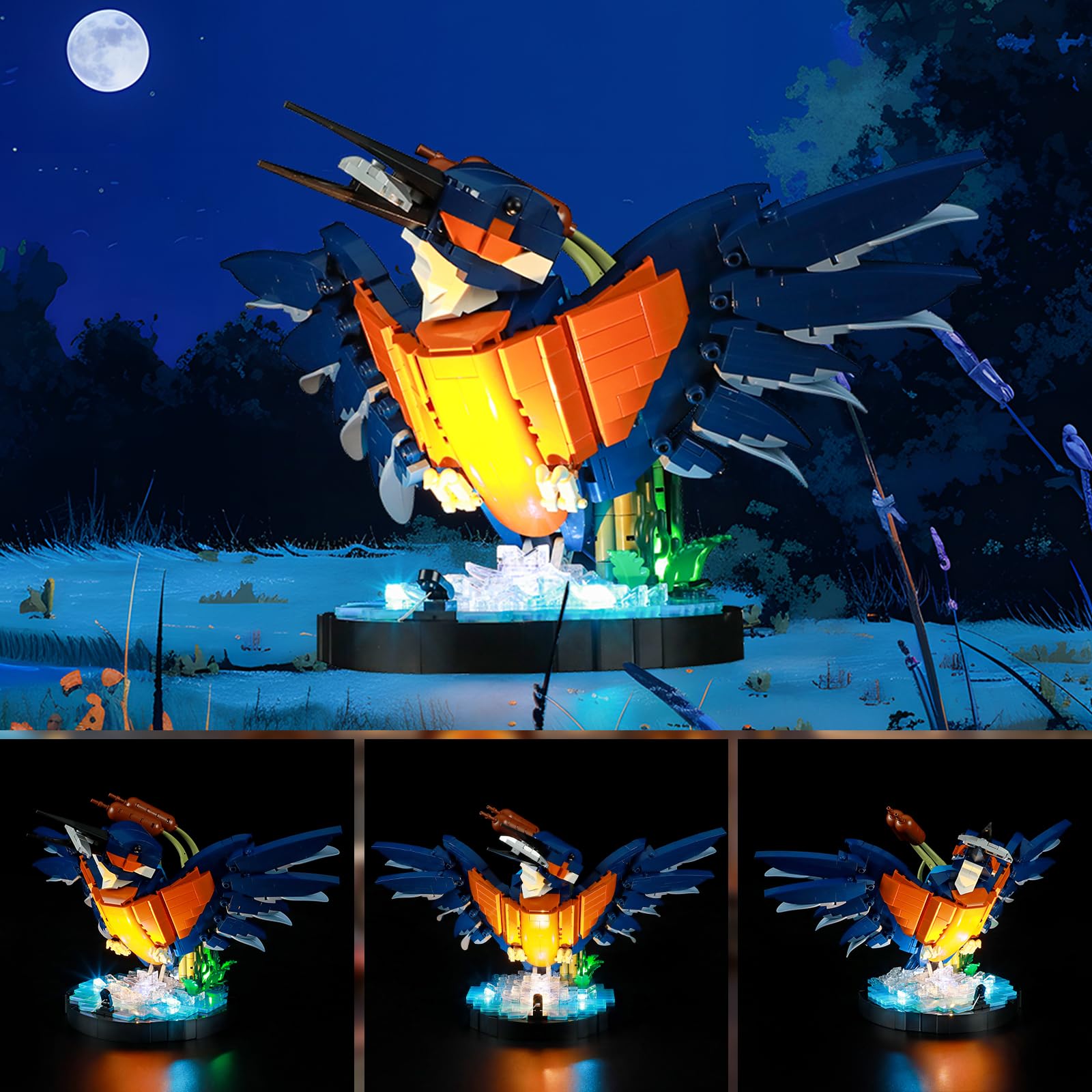YEABRICKS LED Light for 10331 Icons Kingfisher Bird Building Blocks Model (Building Set NOT Included)
