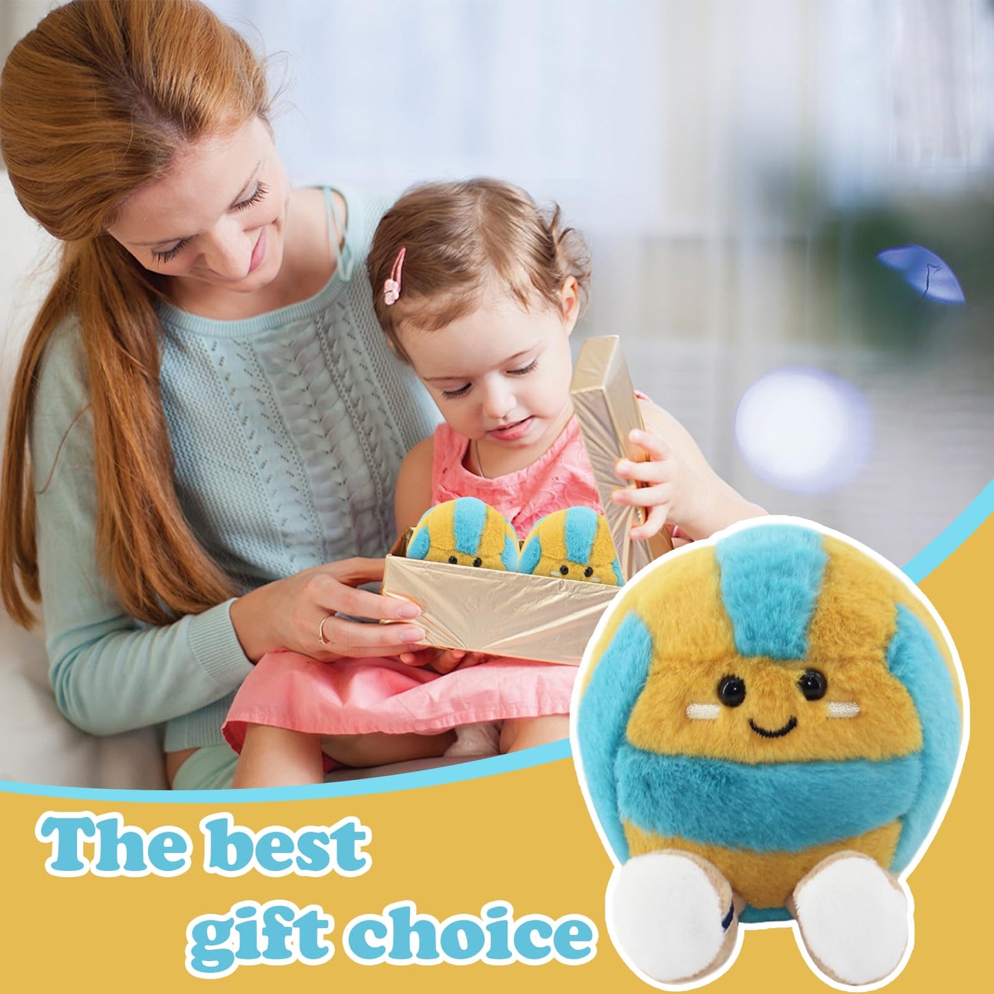 Timisea 8 Pcs Cute Volleyball Stuff Soft Sports Plush Keychain Gift,Volleyball Toys Gifts Soft Sports Balls for Kids Birthday and Volleyball Party