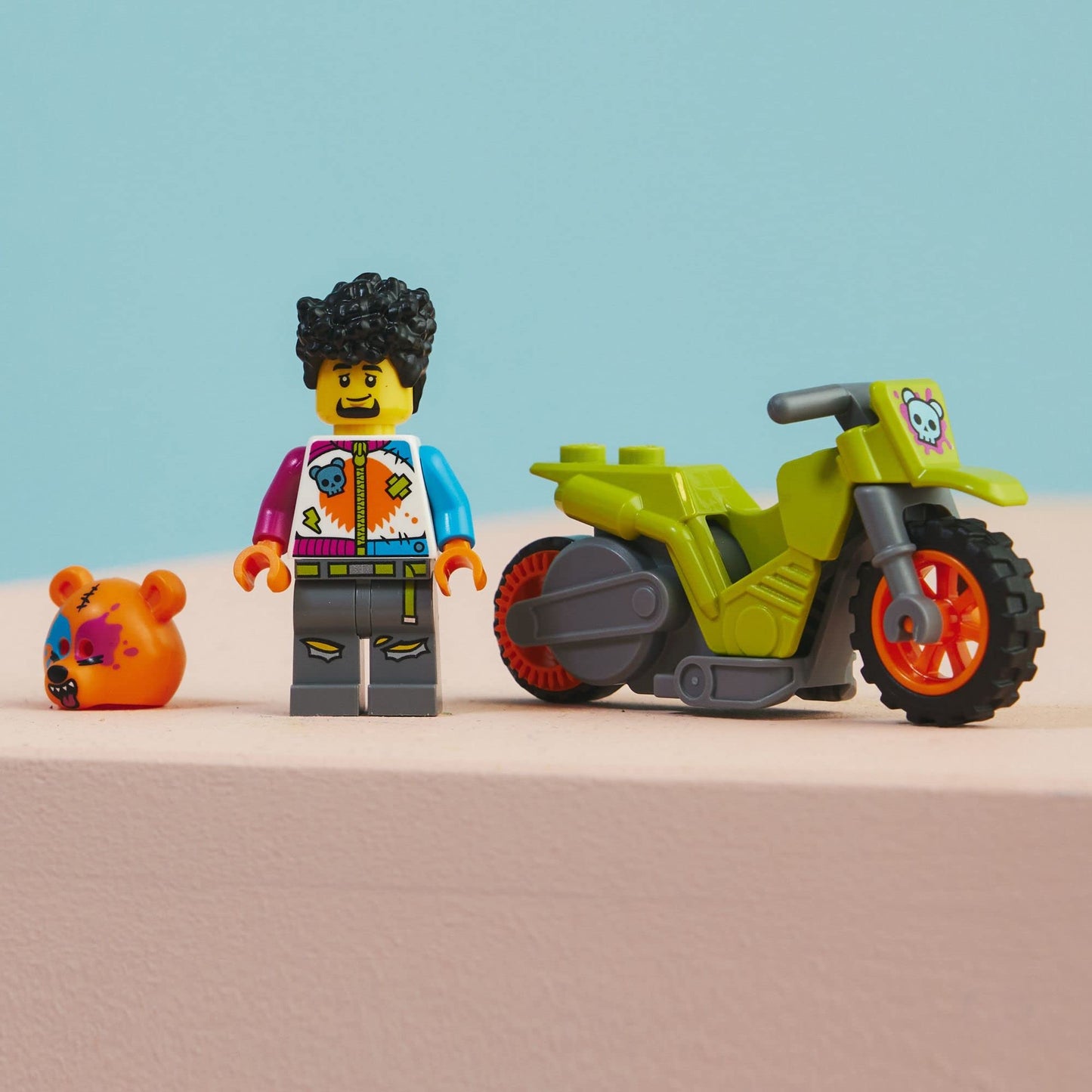 LEGO City Stuntz Bear Stunt Bike 60356, Flywheel-Powered Motorbike Toy to Perform Jumps and Tricks, Toys for Boys & Girls Age 5 Plus, Small Gift or