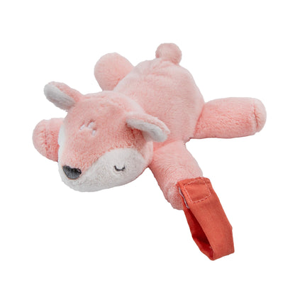 Carter's Fawn Plush Rattle with Loop Teether for Infants and Babies