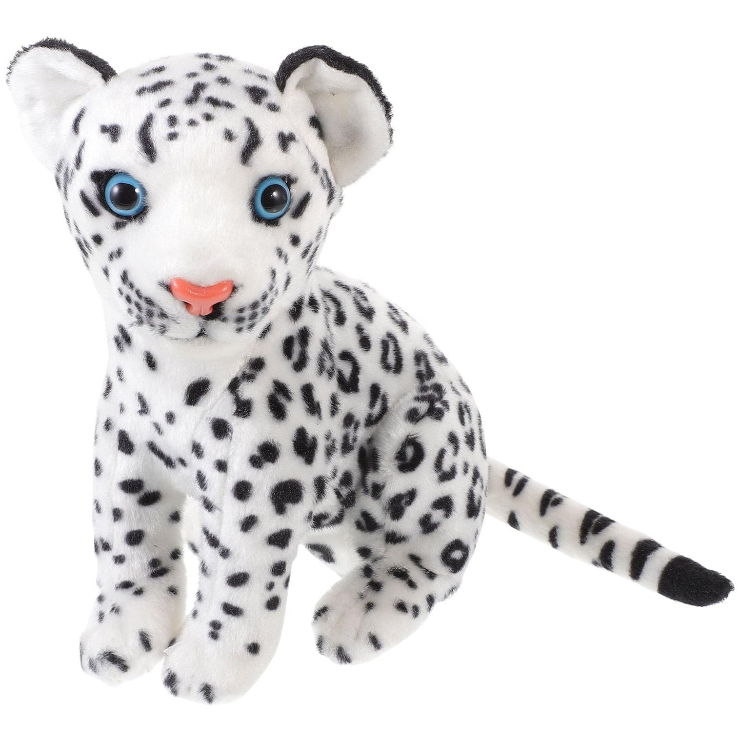 TUKVESZE White Cheetah Stuffed Animals 8 inch, Cute & Lifelike Cheetah Stuffed Animals Leopard Plush Toy, Gifts for Boys Girls (8 INCH)