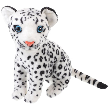 TUKVESZE White Cheetah Stuffed Animals 8 inch, Cute & Lifelike Cheetah Stuffed Animals Leopard Plush Toy, Gifts for Boys Girls (8 INCH)