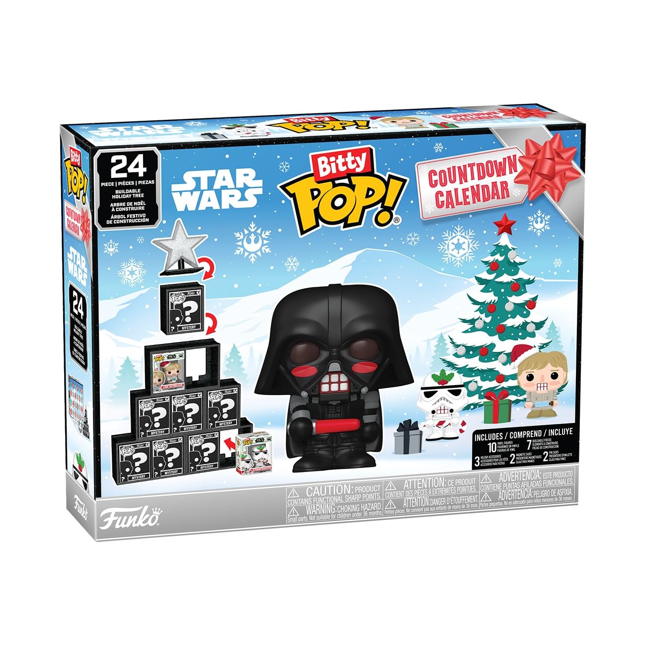 Funko Pop! Bitty Countdown Calendar: Star Wars - 24 Days of Surprises - Collectible Vinyl Mini Figures - Mystery Box - Gift Idea - Holiday Present for