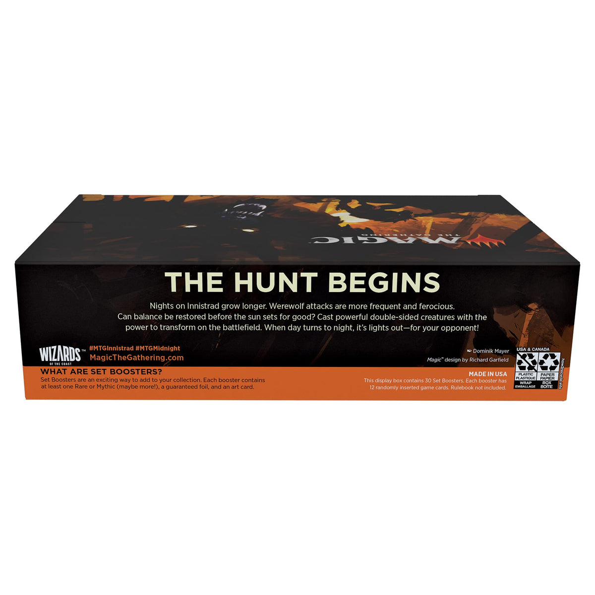 Magic The Gathering Innistrad: Midnight Hunt Set Booster Box | 12 Count (Pack of 30)