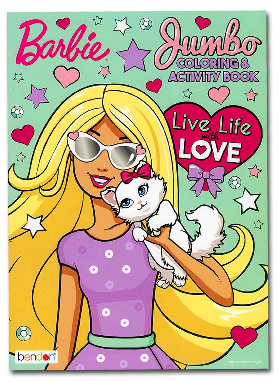 Bendon Barbie Coloring and Activity Book Set for Kids Toddlers - Set of 2 Books with Stickers and More