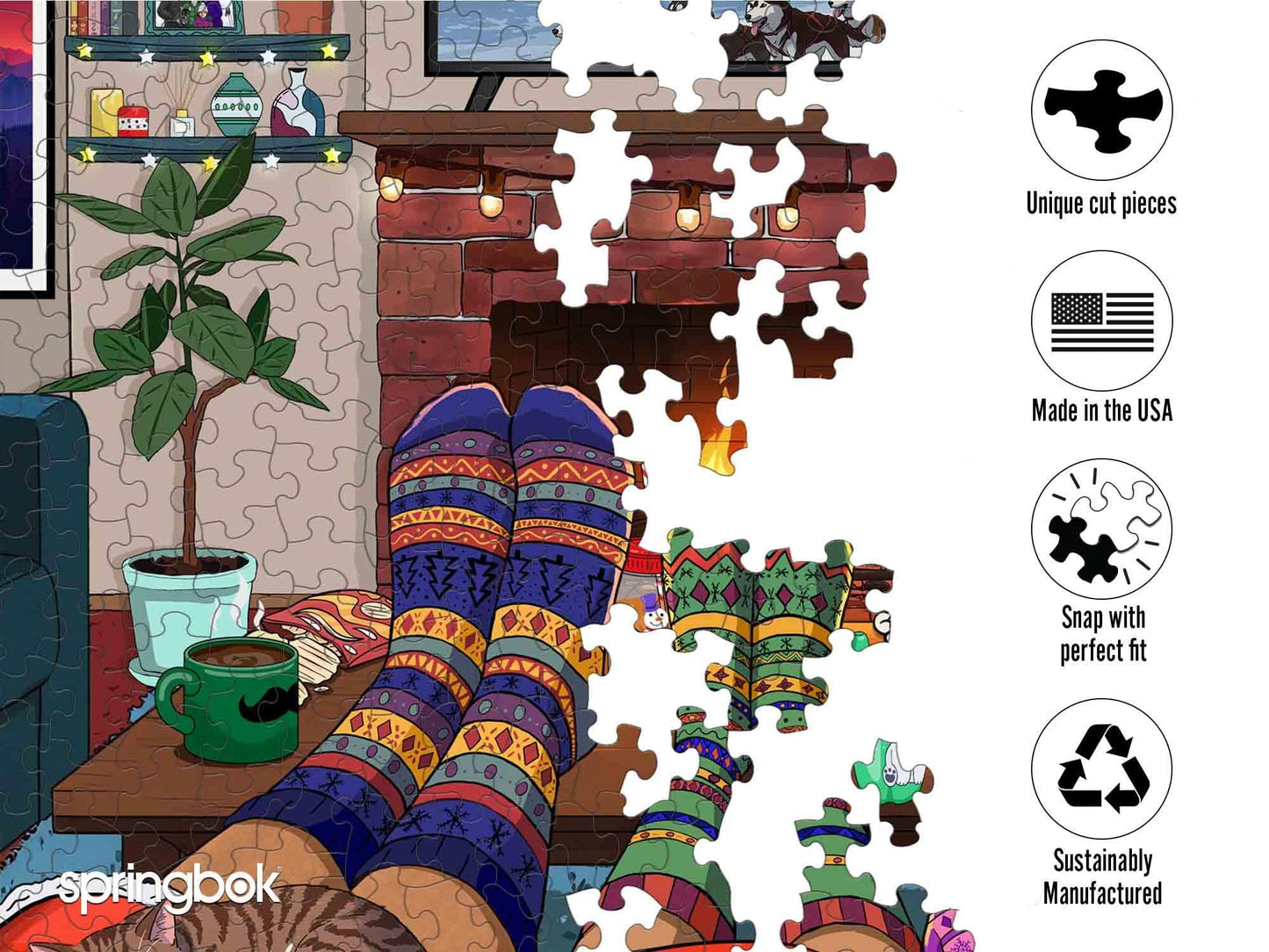 Springbok Snuggle Season 500 Piece Jigsaw Puzzle for Adults and Family