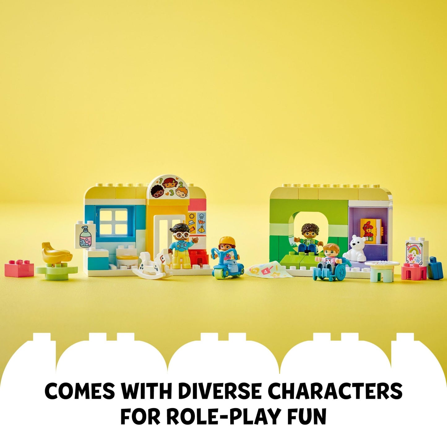 LEGO DUPLO Town Life at The Day-Care Center 10992, Early Childhood STEM Building Toy Set for Toddlers, Boys and Girls That Stimulates Creativity and
