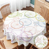 Yibeas Tablecloth Repeat Bicycle Tablecloths 60" Diameter Round Sketch Bike Fun Biking Race Ride Sport Wheel Colorful Tablecloths for Dining Kitchen