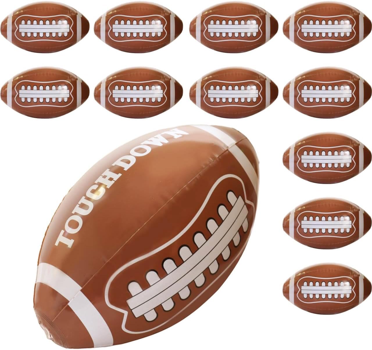 GiftExpress 12pc 16" Inflatable Footballs for Gameday and Party Favor, Sport Party Decorations, Super Fun Football Games Playbook - Playcall