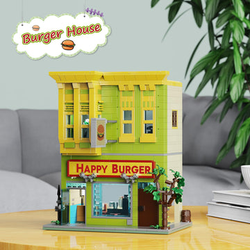 Happy Burgers House Building Set, The Bob's House Kuchi Kopi Building Blocks Toys Set Compatible with Lego, Great Gift and Collectibles Set