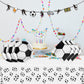 Soccer Party Tableware ,16 Plates and 16 Napkins and Tablecloth 71 '' x 42 ''Soccer Sports Themed Birthday Decorate Supplies
