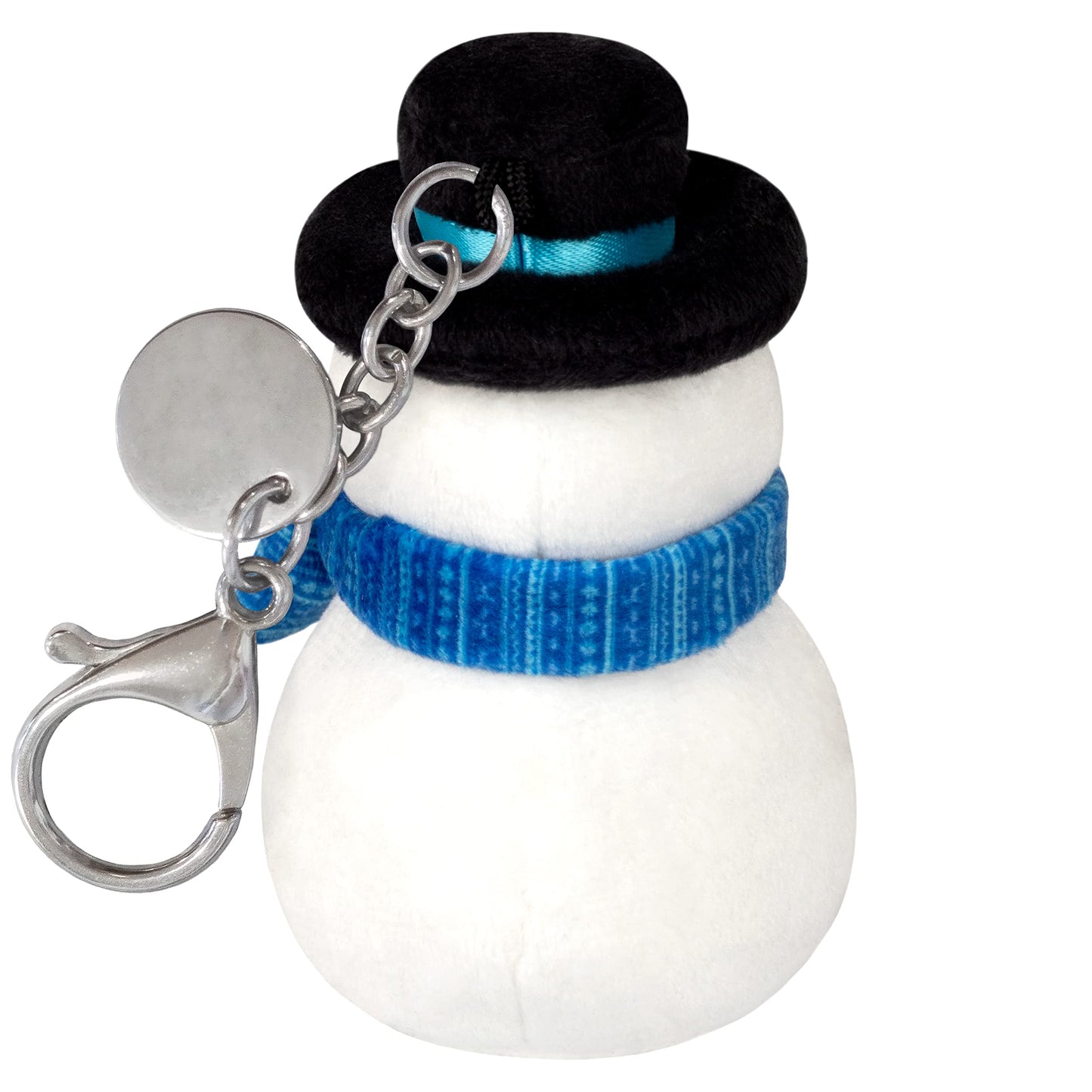 Squishable - Micro Cute Snowman - Holiday Collection - 4.5 in - Soft Toy Collectible Stuffed Animal - Metal Keychain Backpack Clip