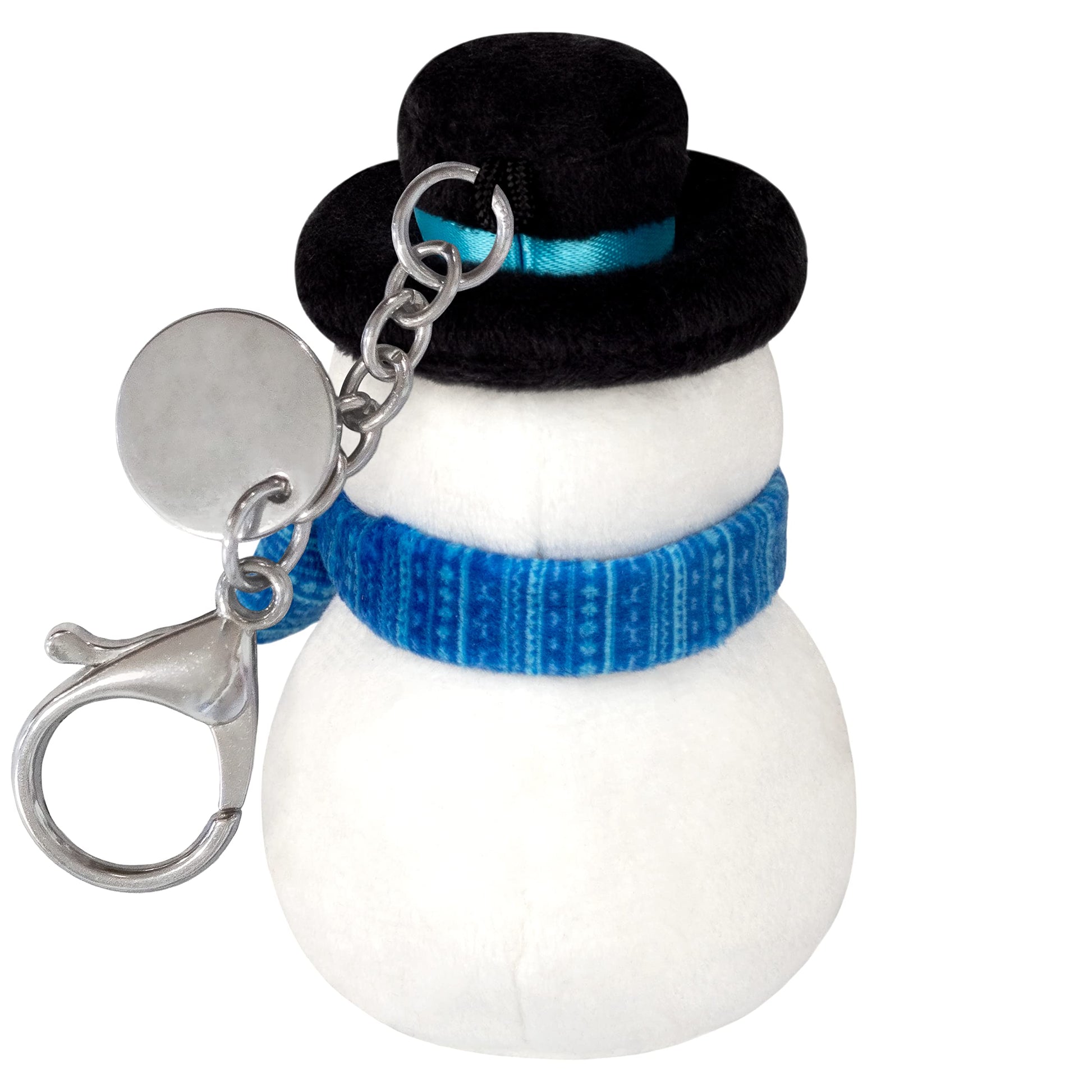 Squishable - Micro Cute Snowman - Holiday Collection - 4.5 in - Soft Toy Collectible Stuffed Animal - Metal Keychain Backpack Clip