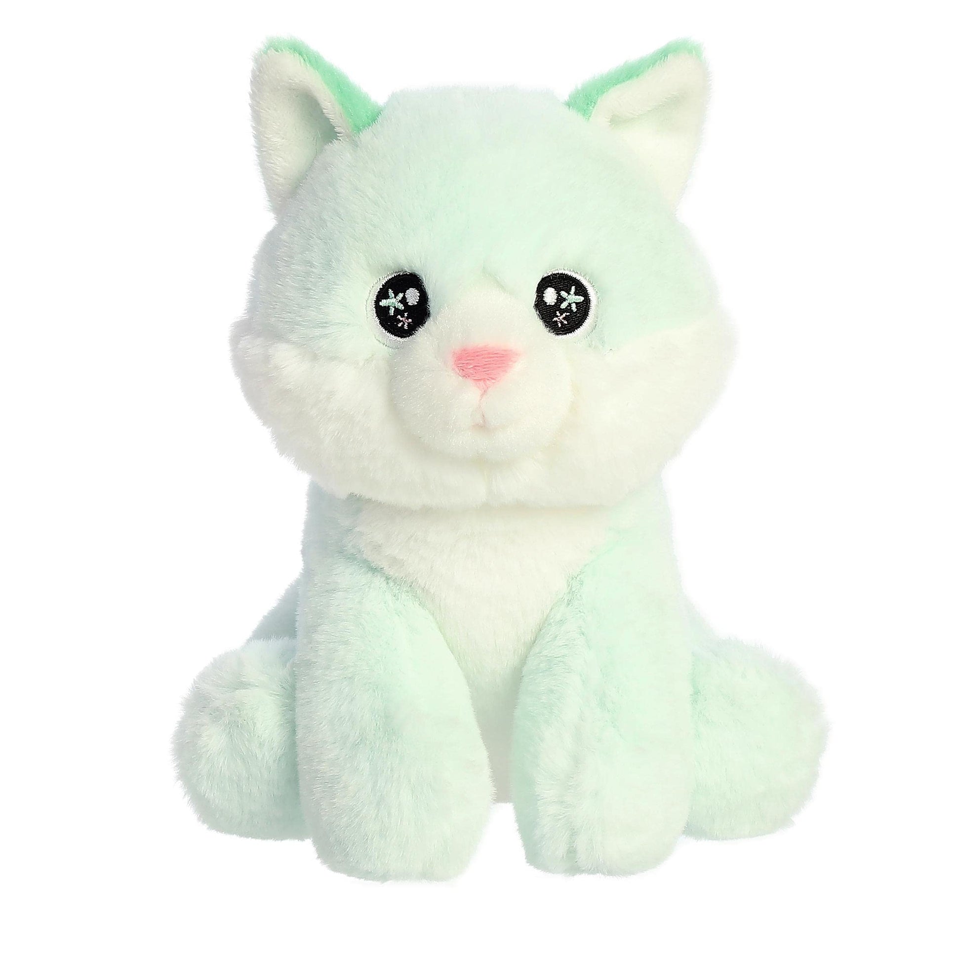 Aurora® Eco-Friendly Eco Nation™ Neo Kitty Stuffed Animal - Environmental Consciousness - Recycled Materials - Green 8.5 Inches