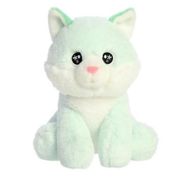 Aurora® Eco-Friendly Eco Nation™ Neo Kitty Stuffed Animal - Environmental Consciousness - Recycled Materials - Green 8.5 Inches