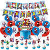 Spider and His Friends Birthday Decorations,Spider and His Friends Party Supplies Include Happy Birthday Banner, Cake Topper and Cupcake Toppers