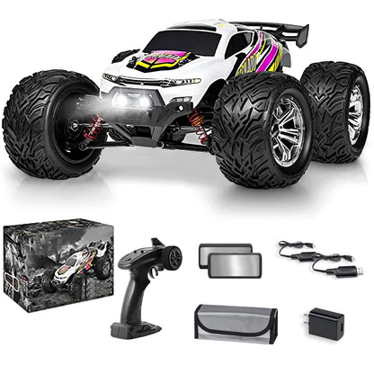 Verahaus 4x4 RC Cars for Adults 48kmh High-Speed - 1:12 Scale Large Waterproof Remote Control Truck, Offroad Electric Monster Car, 2 Batteries 30+ Min