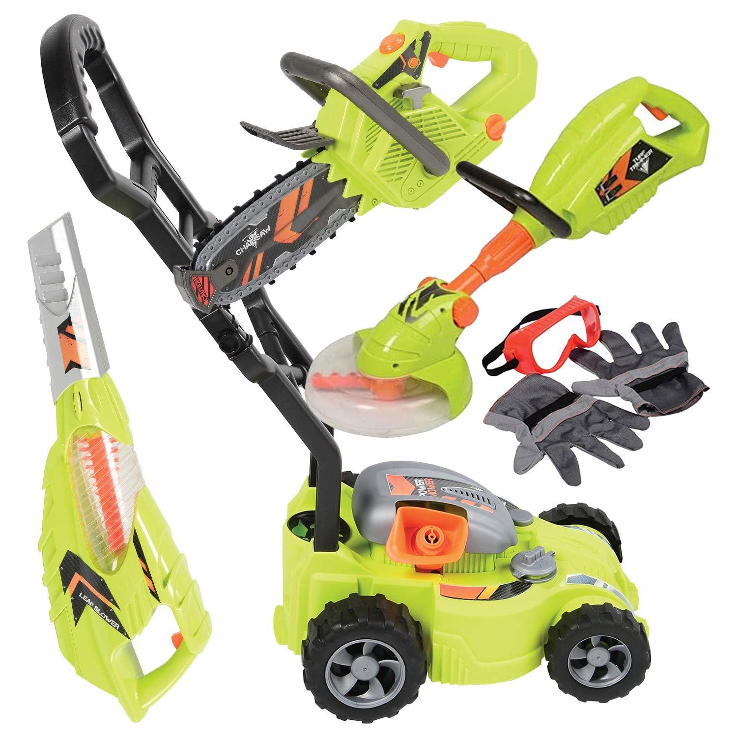 CP Toys by Constructive Playthings 6-Piece Pretend Power Gardening Tool Set